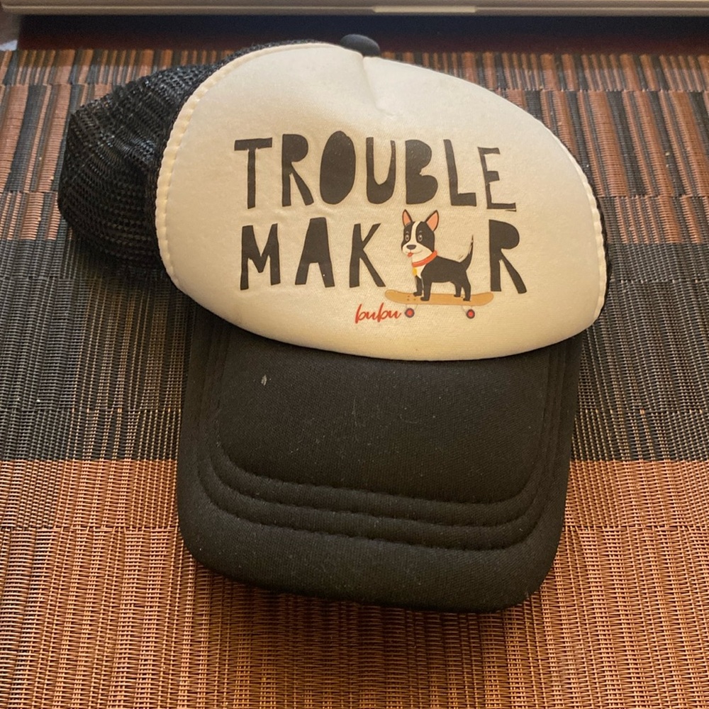 Child’s SnapBack hat with “trouble maker graphic